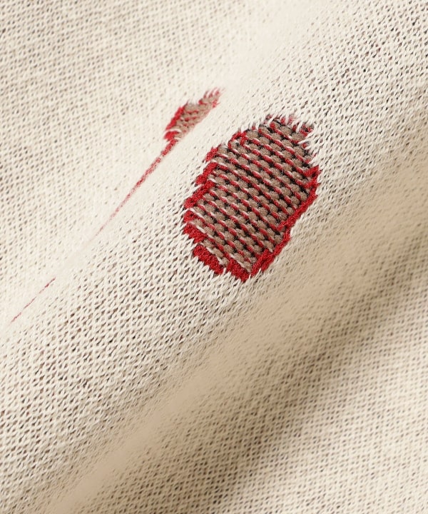 BEAMS T（ビームスT）BAL / DRIP JACQUARD COTTON CREWNECK SWEATER