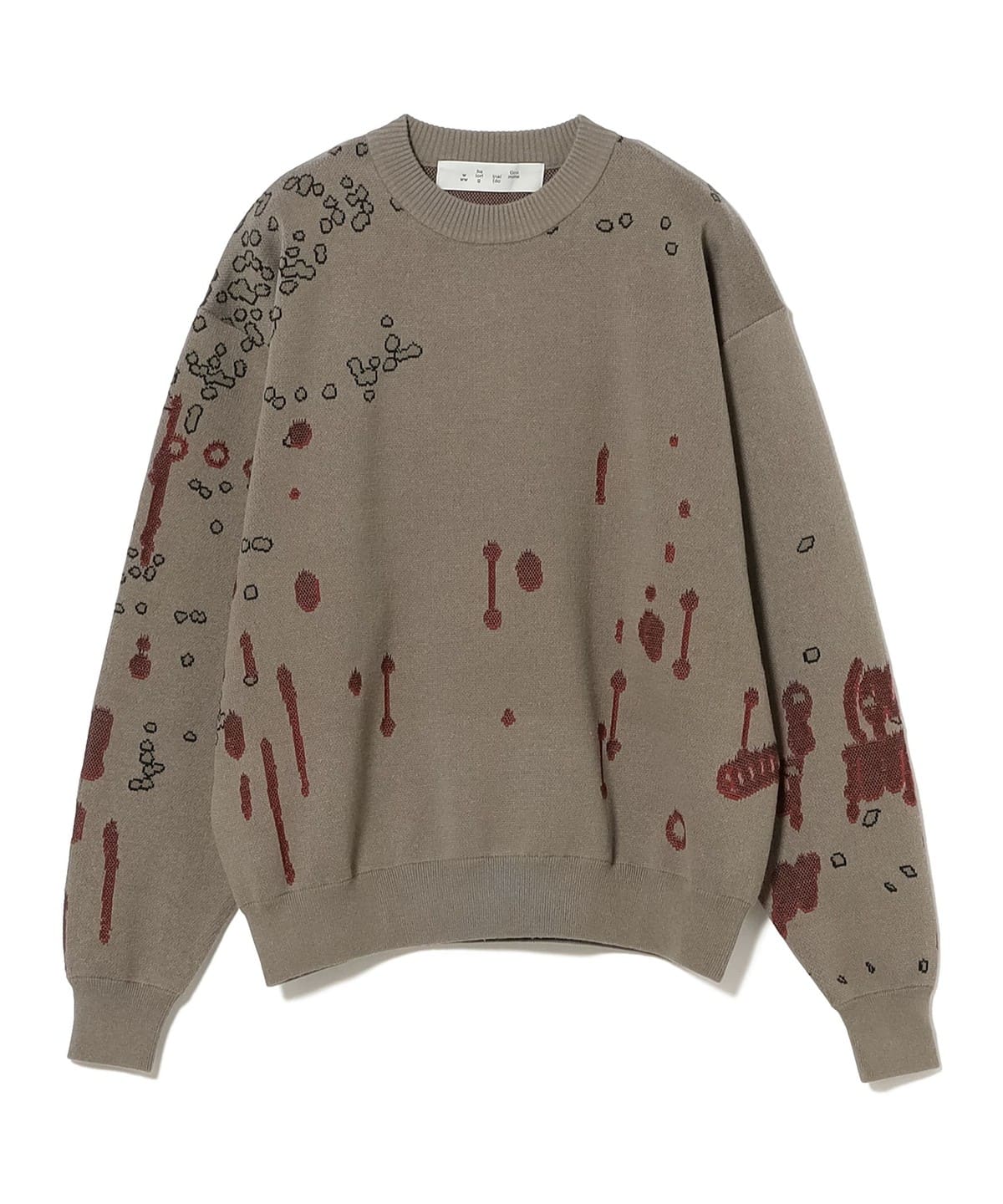 BAL バル / DRIP JACQUARD COTTON CREWNECK SWEATER トップス MEN DULL GREY XL BAL バル / DRIP JACQUARD COTTON CREWNECK SWEATER トップス MEN DULL GREY XL