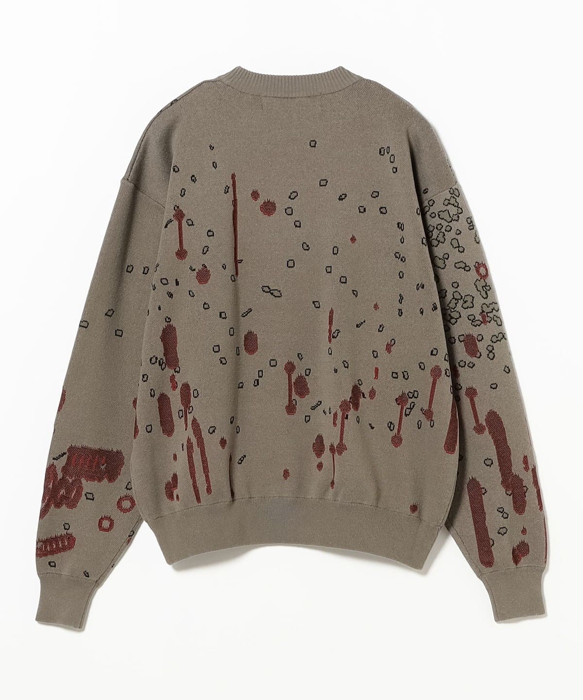 BEAMS T（ビームスT）BAL / DRIP JACQUARD COTTON CREWNECK SWEATER 