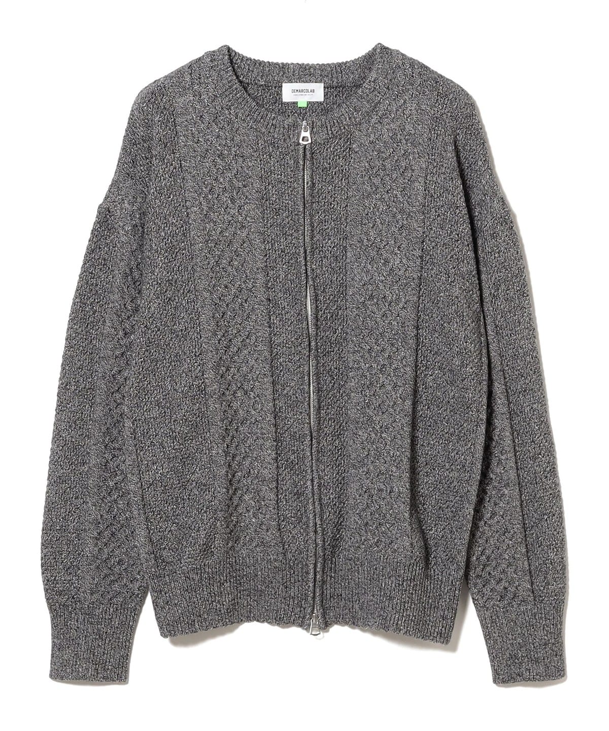 DeMarcoLab / CABLE KNIT ZIP SWEAT トップス MEN MIX BLACK L DeMarcoLab / CABLE KNIT ZIP SWEAT トップス MEN MIX BLACK L