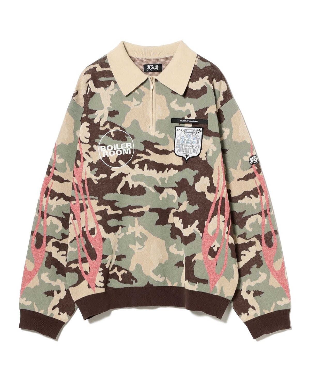 Boiler Room × FAF / Knit トップス MEN CAMO S Boiler Room × FAF / Knit トップス MEN CAMO S