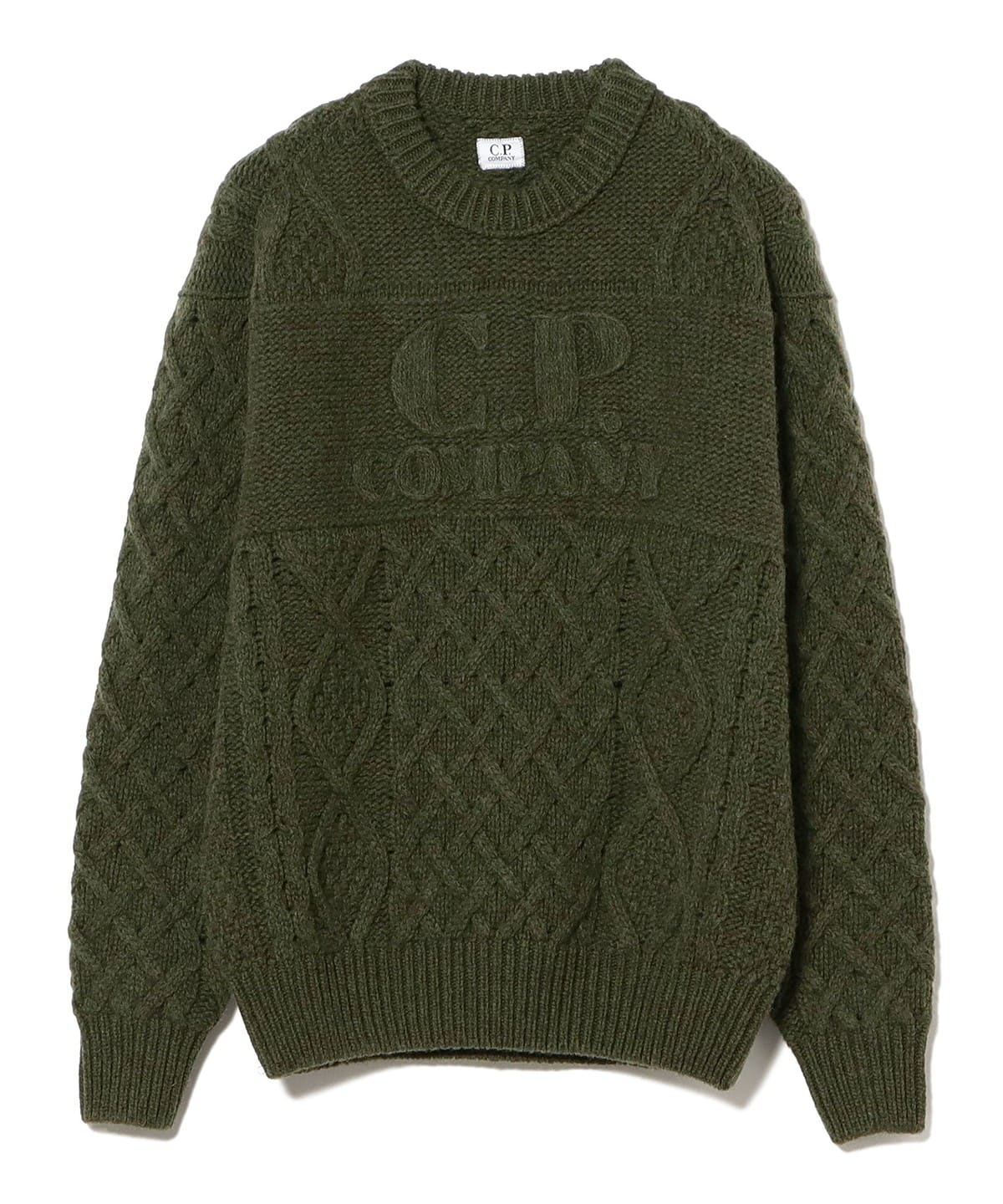 C. P. Company シー ピー カンパニー / Knit Crewneck トップス MEN IVY GREEN L C. P. Company シー ピー カンパニー / Knit Crewneck トップス MEN IVY GREEN L