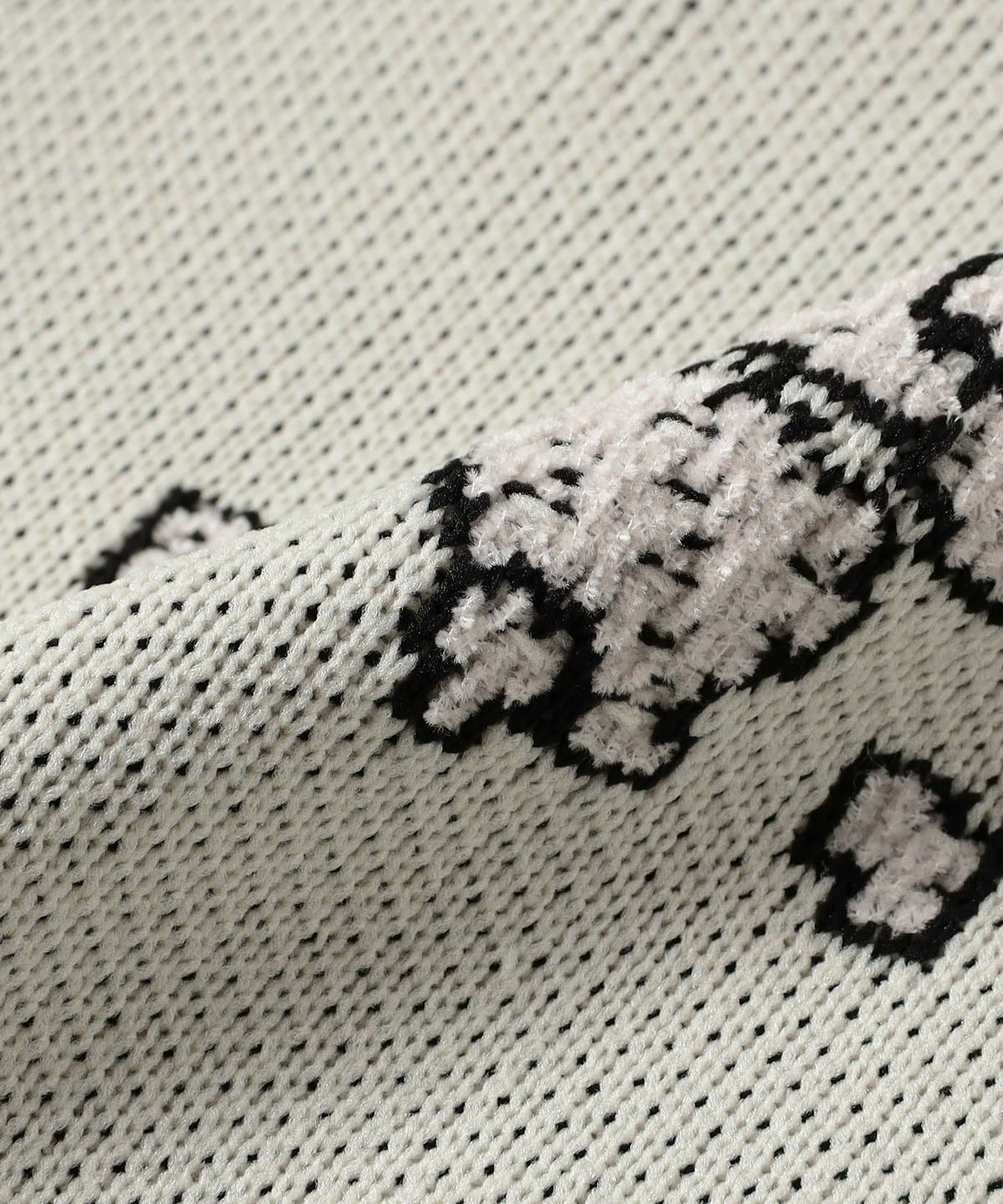 BEAMS T（ビームスT）BAL / JACQUARD COTTON CREWNECK SWEATER 