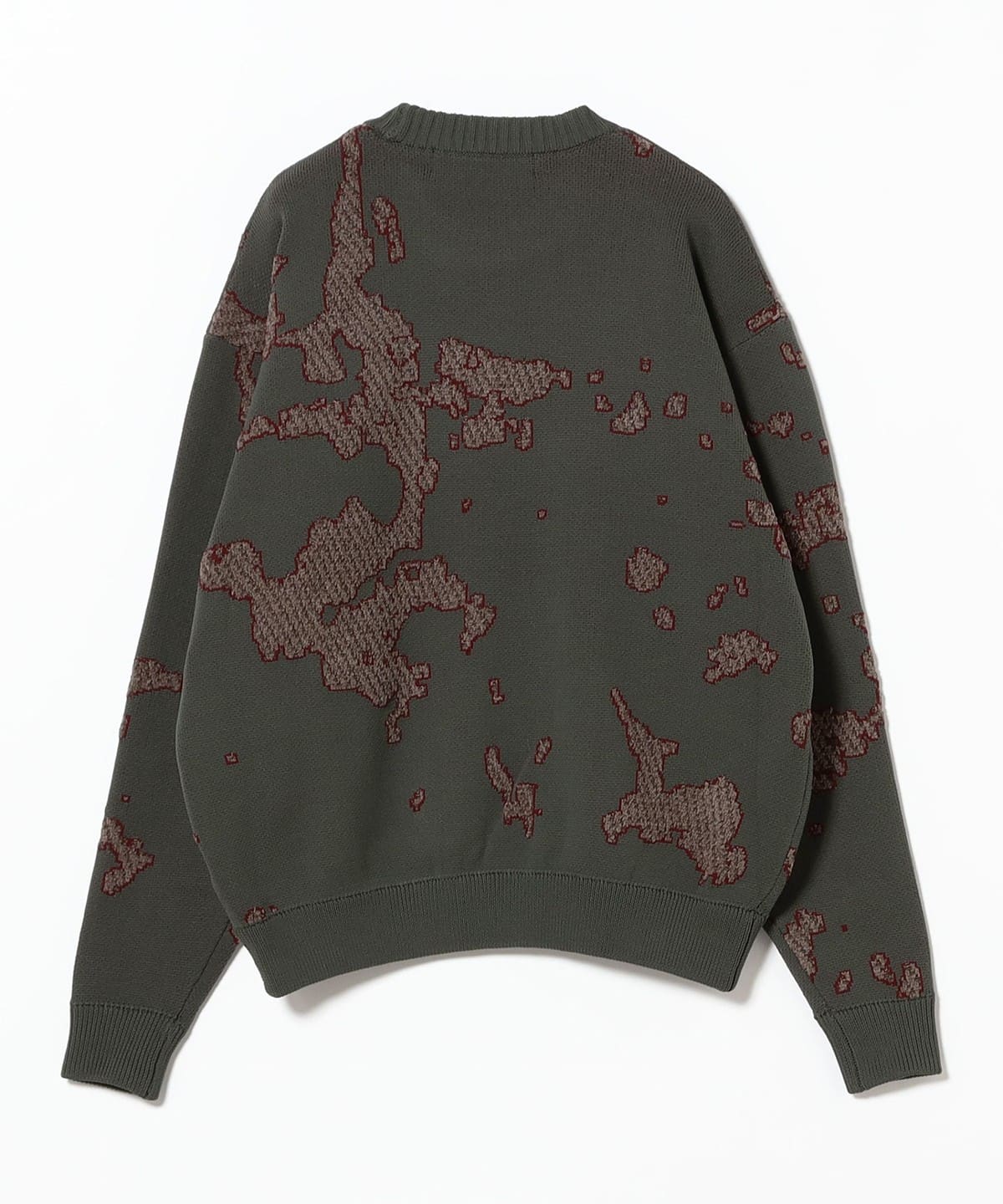 BEAMS T（ビームスT）BAL / JACQUARD COTTON CREWNECK SWEATER