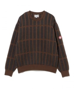 C.E / RECTANGULAR BAR KNIT BROWN