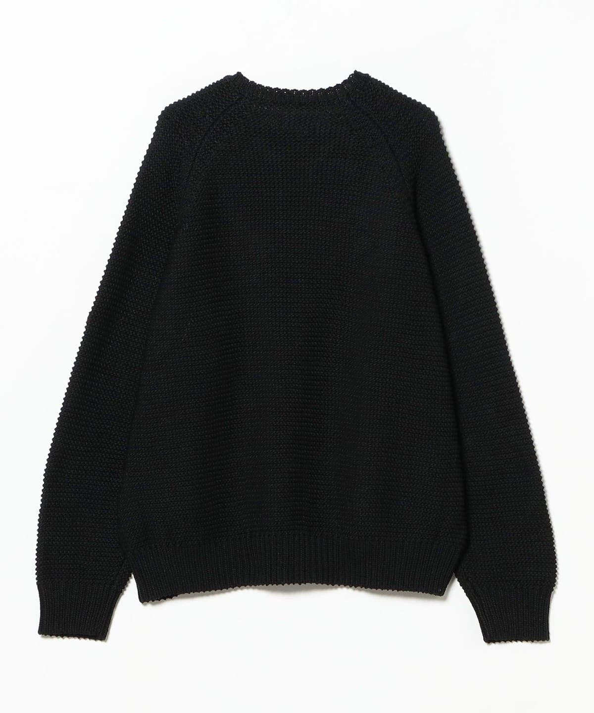 BEAMS T（ビームスT）C.E / RAGLAN SLEEVE COTTON KNIT BLACK