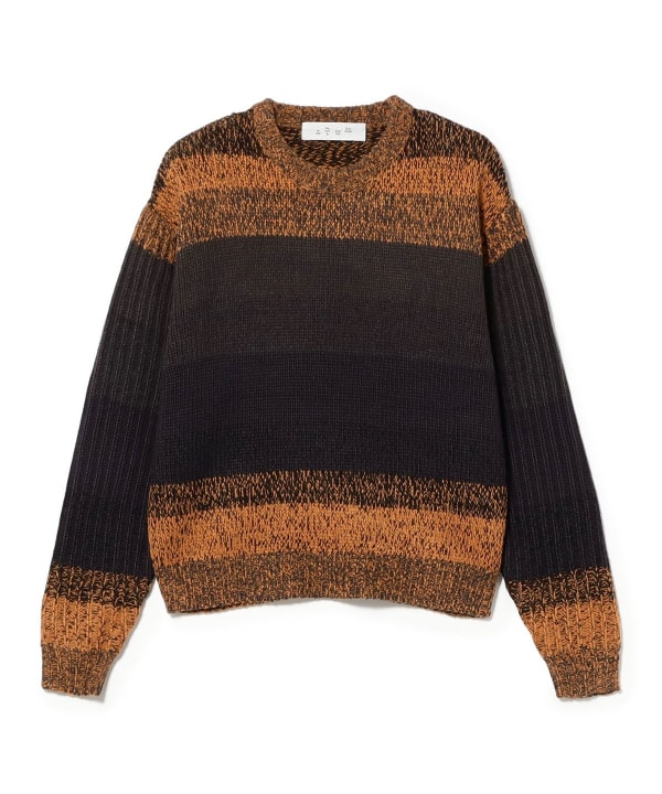BAL / GRADATION STRIPE CREWNECK SWEATER