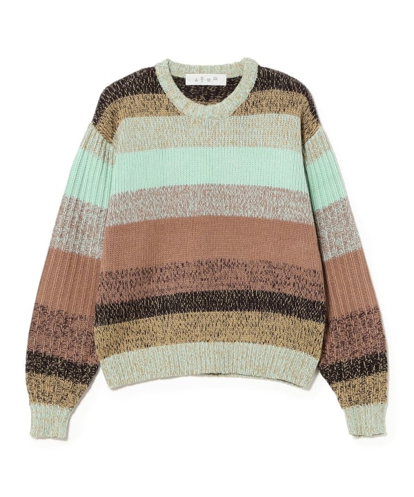BAL / GRADATION STRIPE CREWNECK SWEATER