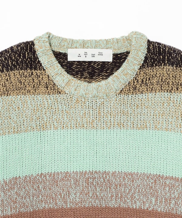 BAL / GRADATION STRIPE CREWNECK SWEATER