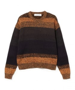 BAL / GRADATION STRIPE CREWNECK SWEATER