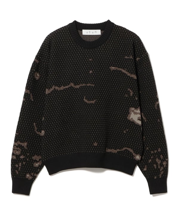 BAL / JACQUARD PATTERN CREWNECK SWEATER