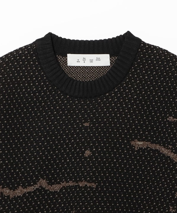 BAL / JACQUARD PATTERN CREWNECK SWEATER