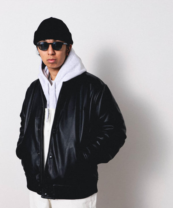 BEAMS T（ビームスT）BAL / ALL LEATHER VERSITY JACKET for BEAMS T