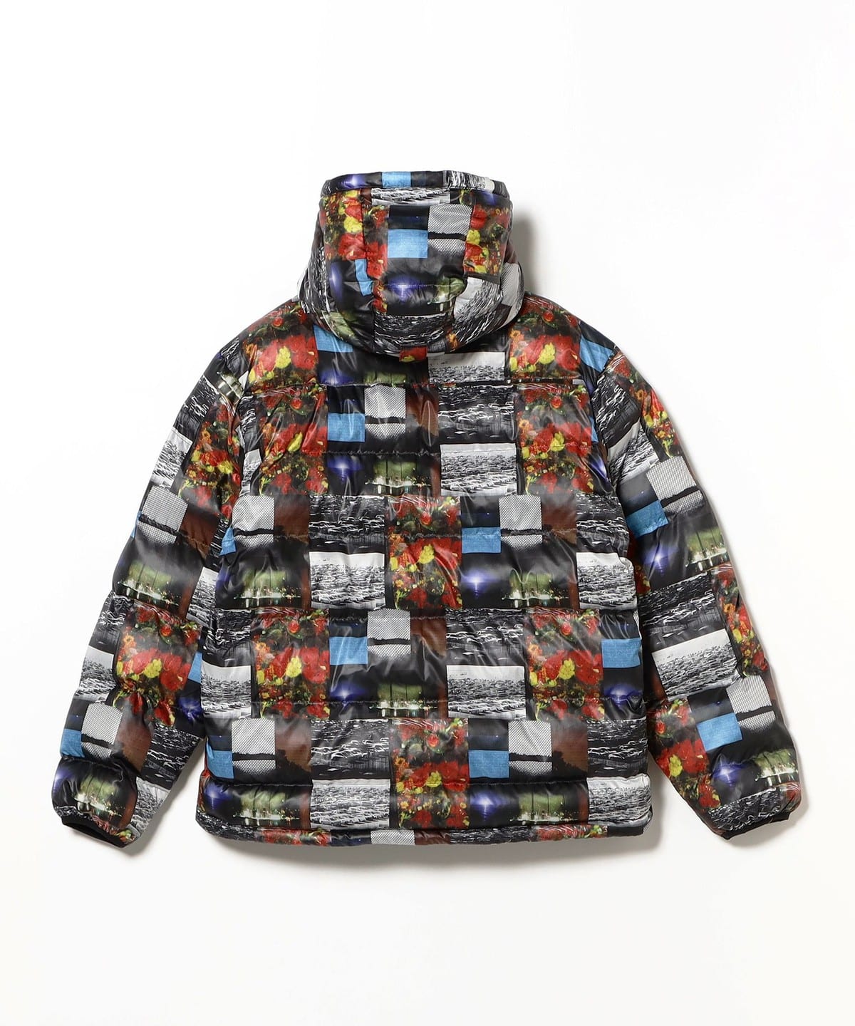ジャケット・アウター BoTT HOODED PUFFER JACKET MULTICOLOR L BEAMS T（ビームスT）BoTT / Hooded Puffer Jacket（ブルゾン ダウン