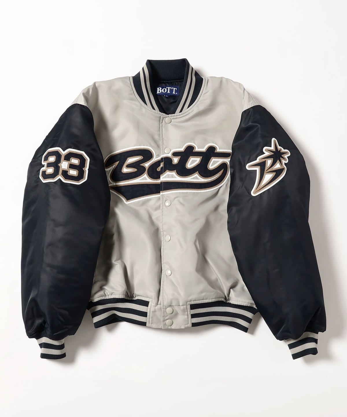 BEAMS T（ビームスT）BoTT / Nylon Varsity Jacket（ブルゾン ブルゾン
