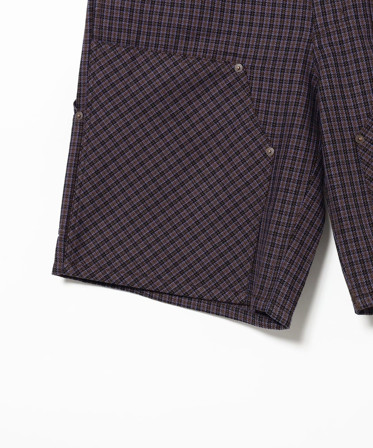 BoTT チェック柄 ダブルニーショートパンツ BEAMS T（ビームスT）BoTT / Plaid Double knee Short（パンツ