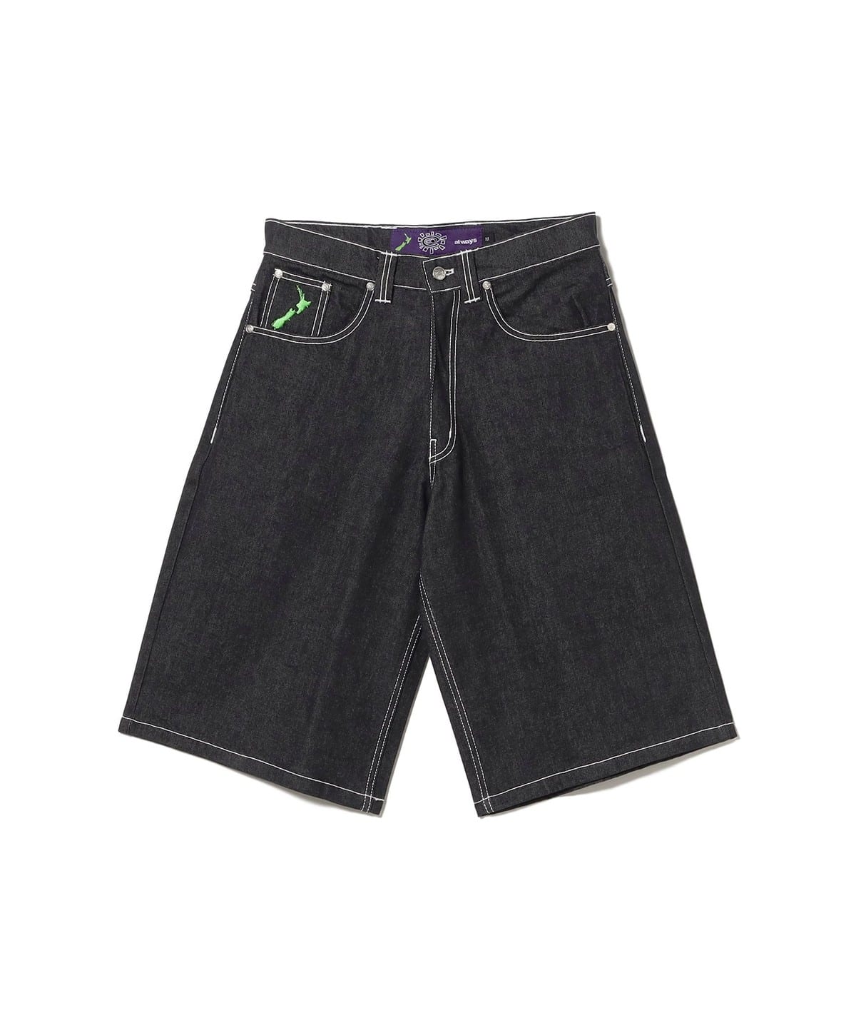 always / Back Pocket Print Denim Shorts パンツ MEN BLACK S always / Back Pocket Print Denim Shorts パンツ MEN BLACK S