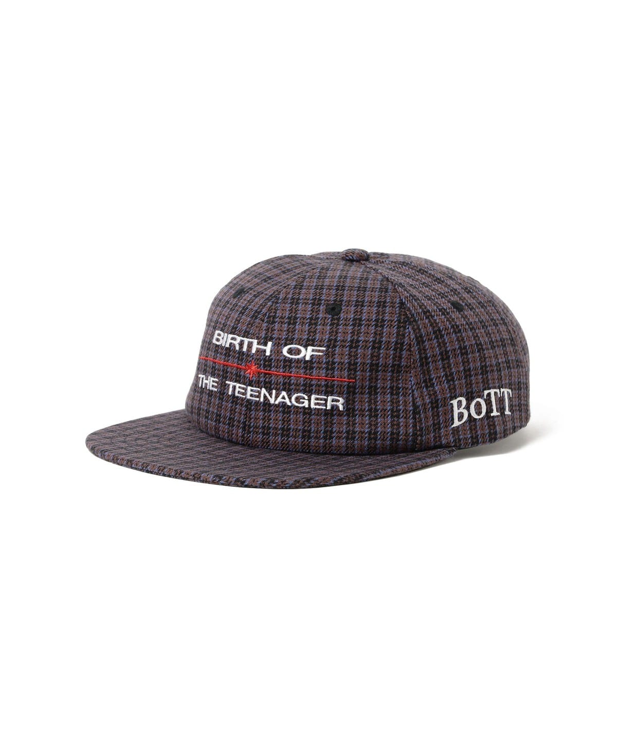 BoTT ボット / Plaid 6-Panel Cap 帽子 MEN BROWN FREE BoTT ボット / Plaid 6-Panel Cap 帽子 MEN BROWN FREE