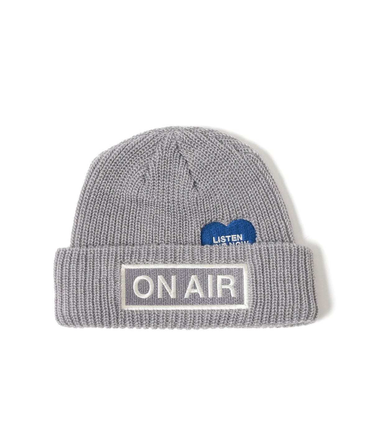 ON AIR / Basic Logo Cuff Beanie 帽子 MEN GREY ONE SIZE ON AIR / Basic Logo Cuff Beanie 帽子 MEN GREY ONE SIZE