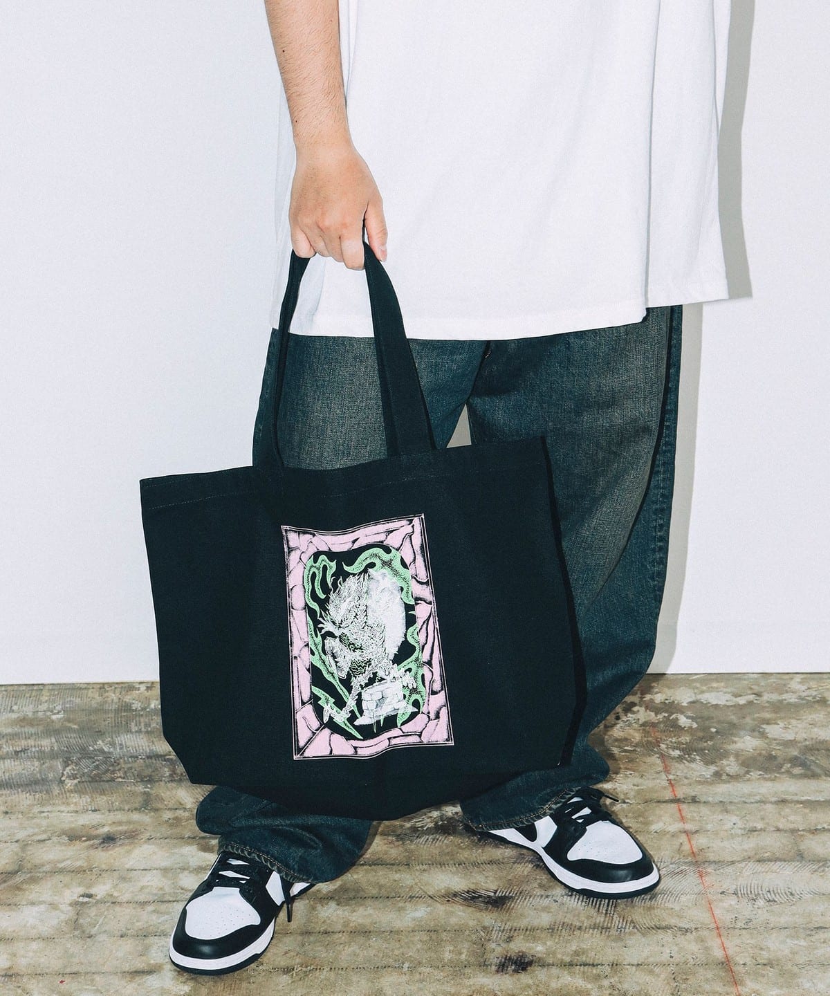 Tetsunori TawarAya × Yuichiro Tamaki / TOTE BAG バッグ MEN BLACK ONE SIZE Tetsunori TawarAya × Yuichiro Tamaki / TOTE BAG バッグ MEN BLACK ONE SIZE