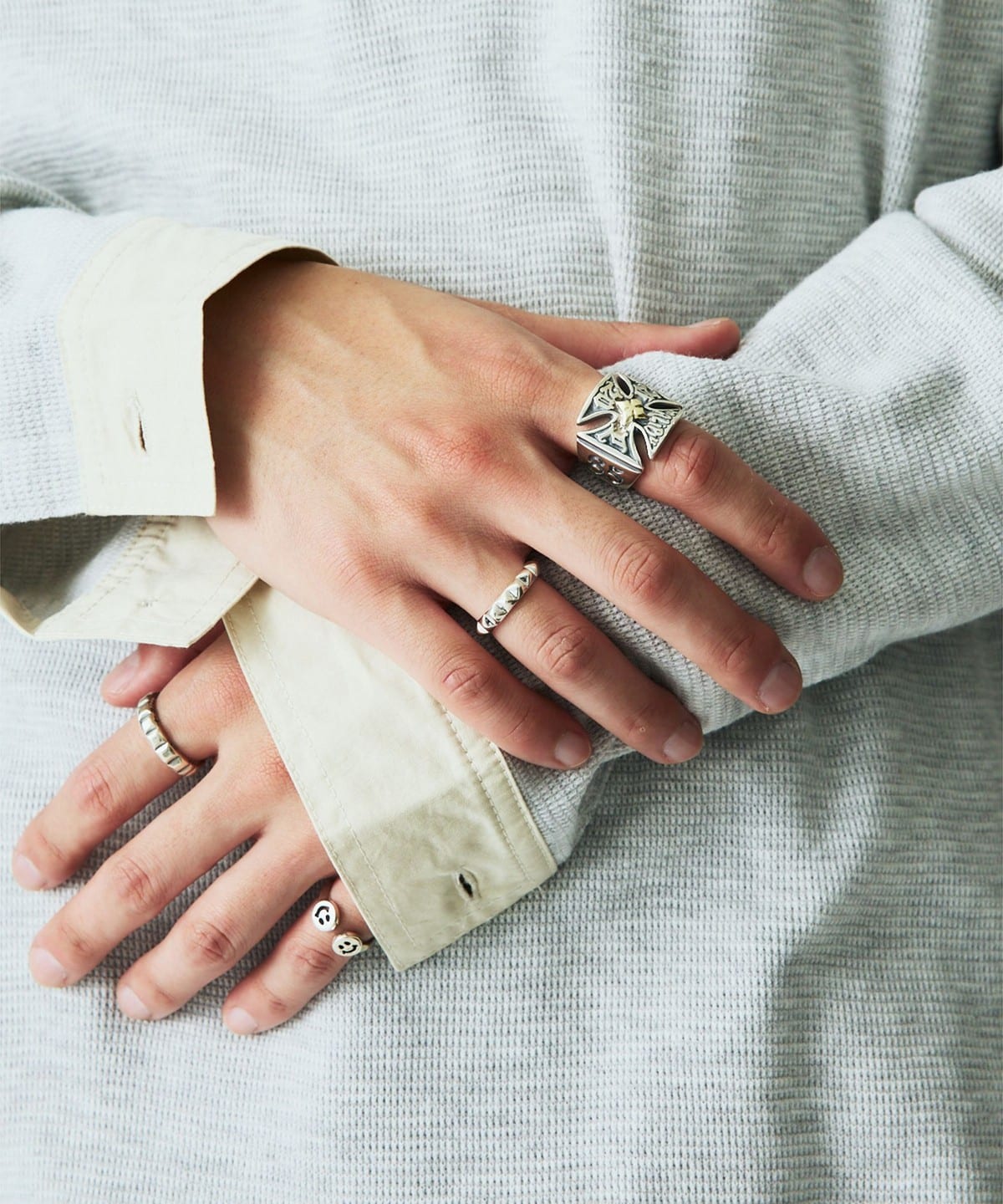 Bill Wall Leather（ビルウォールレザー）【EXCLUSIVE】Studs Ring - M