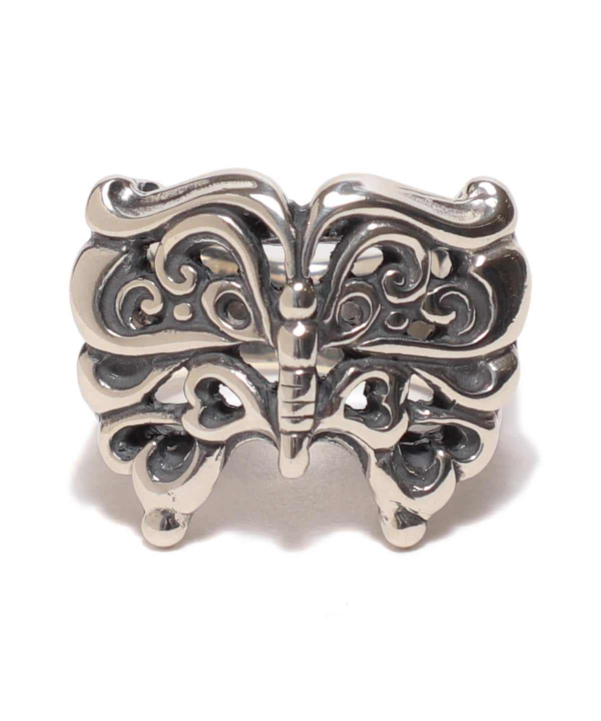 Bill Wall Leather Butterfly Ring - リング