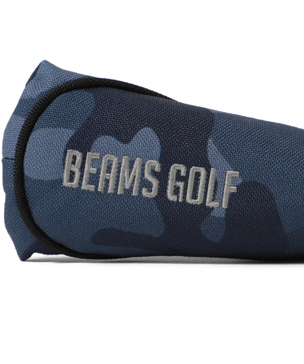 ゴルフ BEAMS GOLF カモフラージュ パターカバー ブルーグレー マレット型 （訳ありセール GOLF