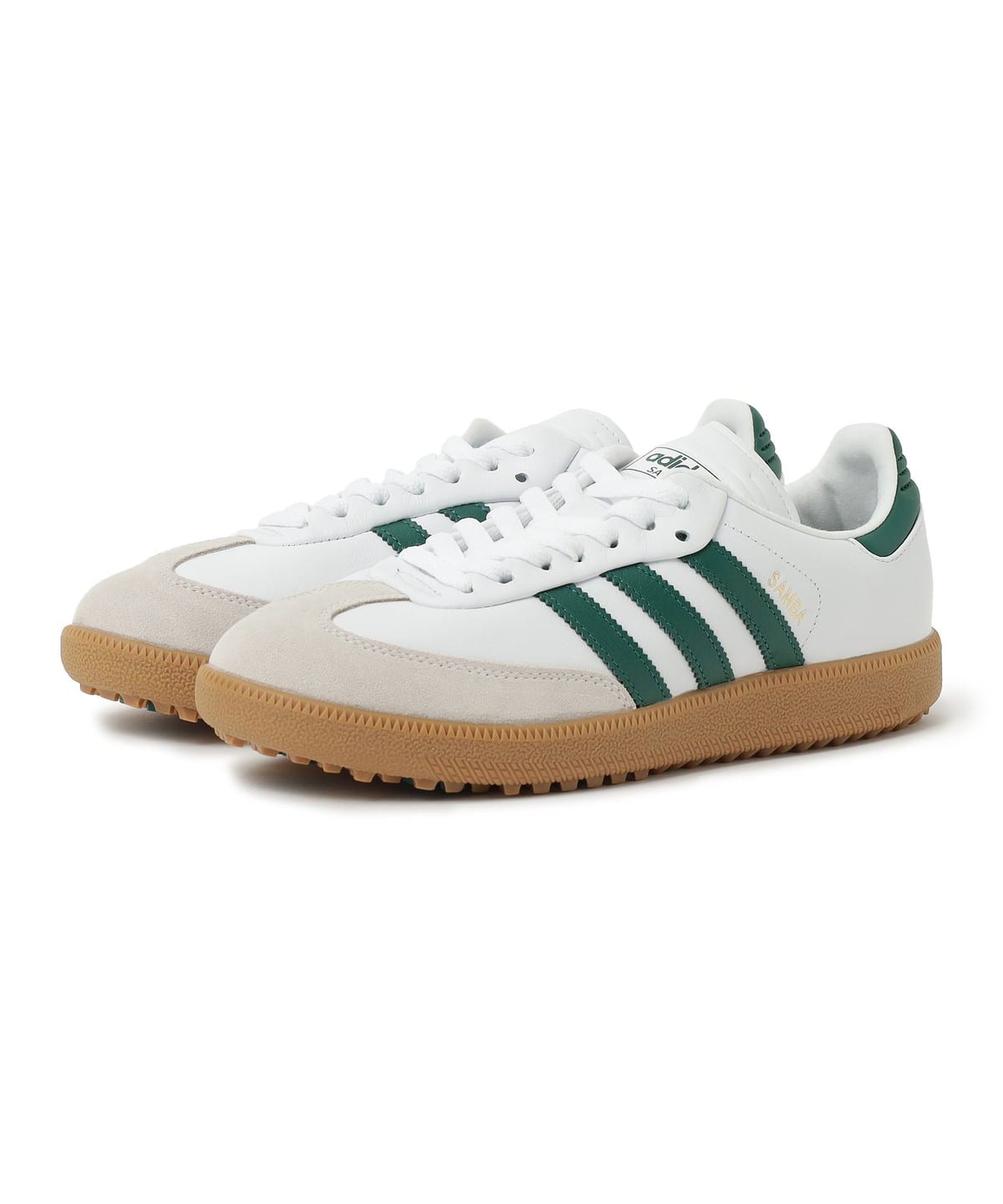 〈MEN〉adidas Golf アディダスゴルフ / サンバ ゴルフ フルグレインレザー シューズ MEN White×Green 27 〈MEN〉adidas Golf アディダスゴルフ / サンバ ゴルフ フルグレインレザー シューズ MEN White×Green 27