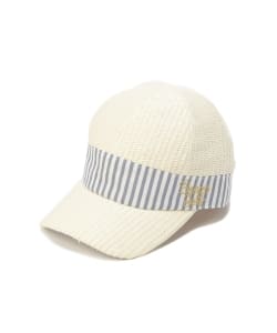 ＜WOMEN＞BEAMS GOLF / ストライプ リボン ペーパー キャップ