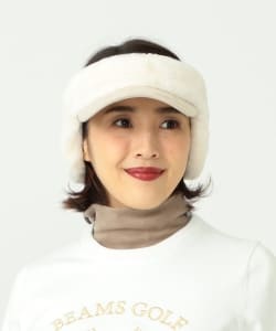 BEAMS GOLF PURPLE LABEL / 耳付き ボア ボアサンバイザー