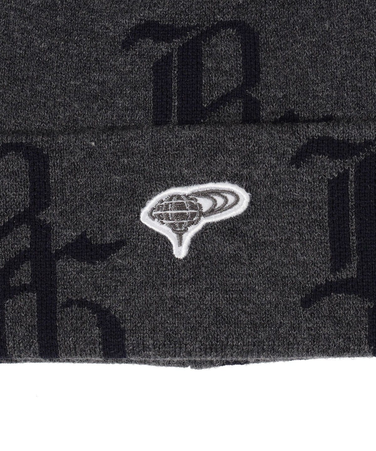 BEAMS GOLF（ビームス ゴルフ）NYロゴ 総柄 ニットキャップ