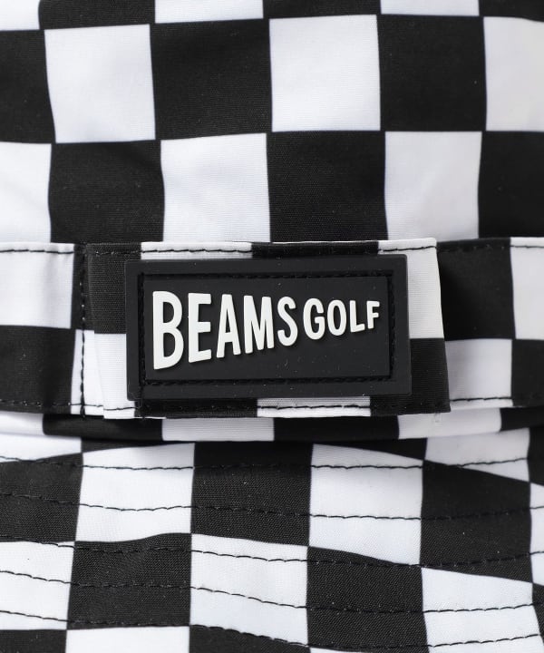 BEAMS GOLF チェッカーパターン バケットハット BEAMS GOLF（ビームス ゴルフ）ワッペン バケットハット（帽子