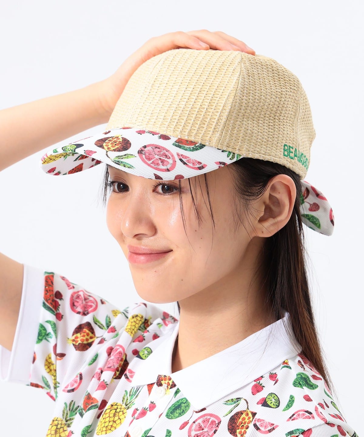 別注 リバティ ラフィア キャップ 帽子 WOMEN BEIGE ONE SIZE 別注 リバティ ラフィア キャップ 帽子 WOMEN BEIGE ONE SIZE