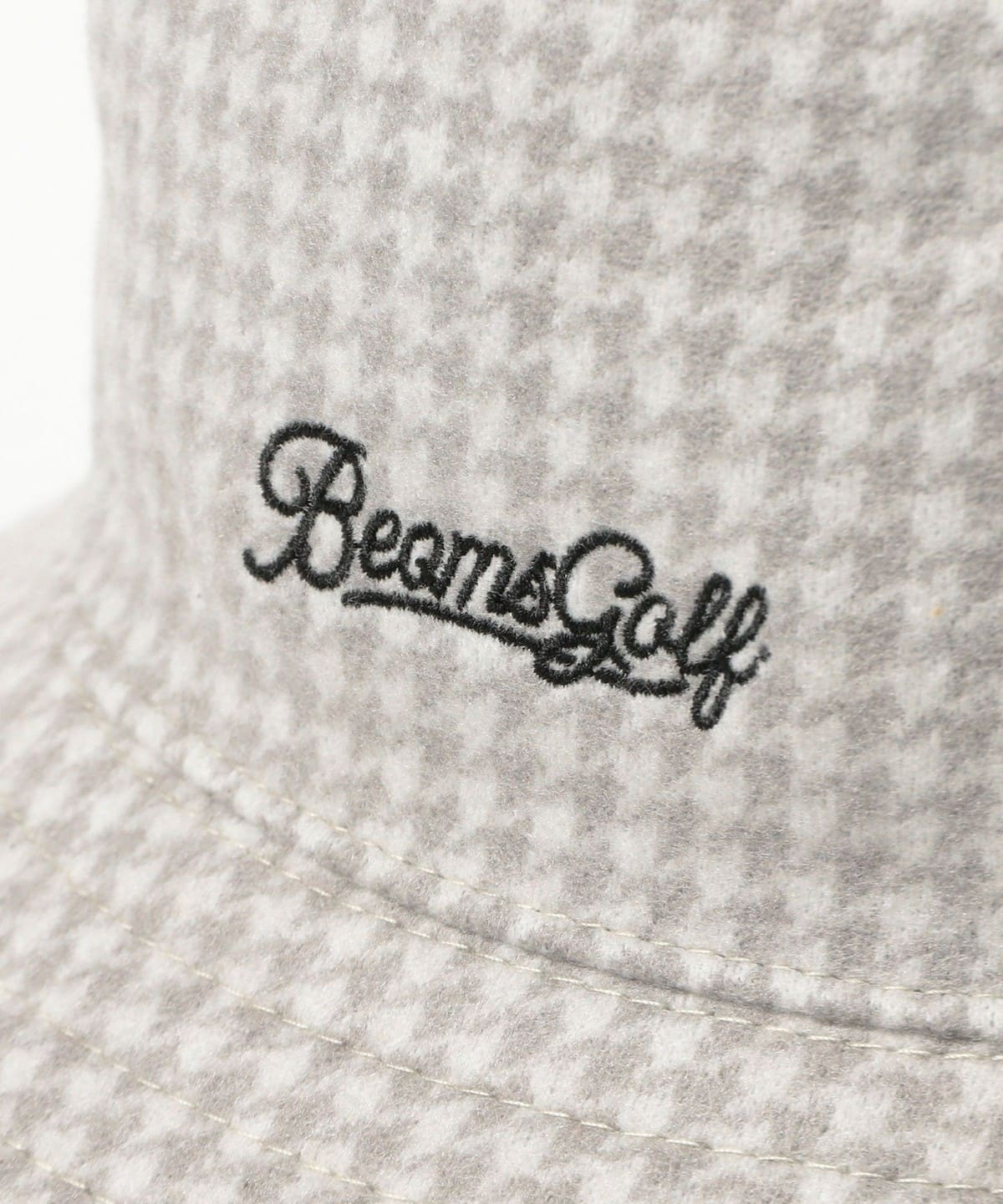 BEAMS GOLF 白ハット(62cm) BEAMS GOLF（ビームス ゴルフ）〈WOMEN〉千鳥格子 リバーシブル