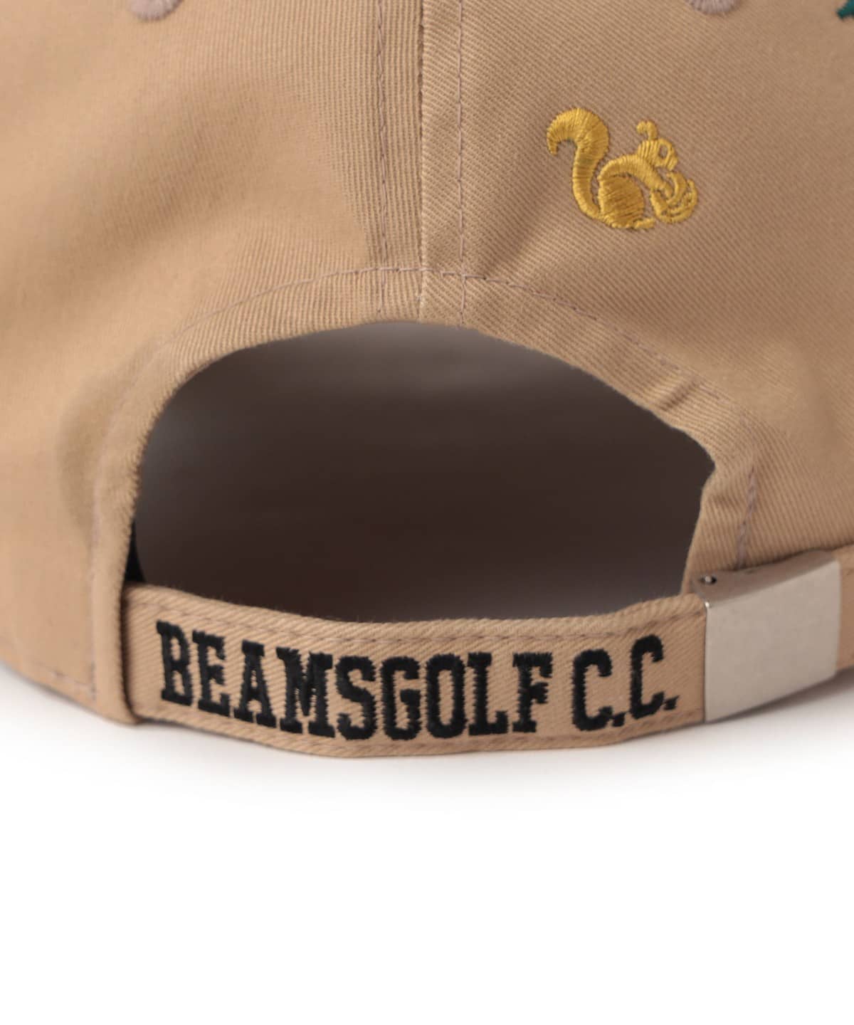 BEAMS GOLF（ビームス ゴルフ）刺繍 総柄キャップ．（帽子