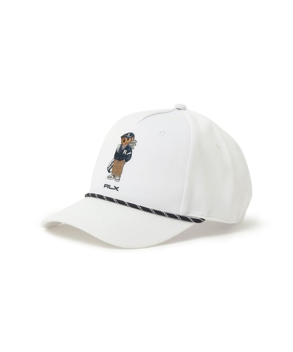 RLX RALPH LAUREN ゴルフベア キャップ ホワイト 刺繍 ゴルフ RLX Polo ベア ゴルフ キャップ レディス(【女性】キャップ
