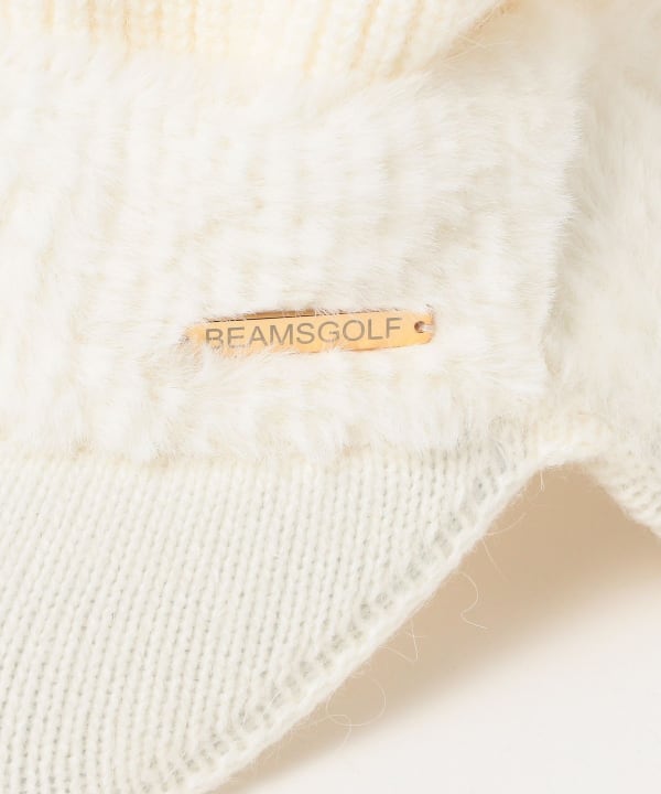 BEAMS GOLF（ビームス ゴルフ）耳付き フェイクファーニットバイザー