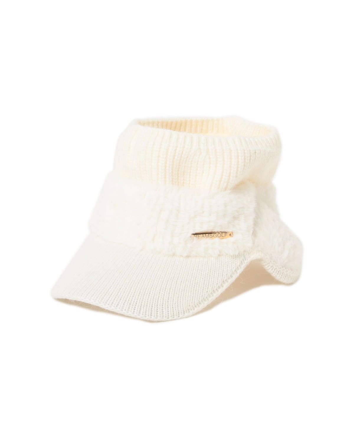 BEAMS GOLF（ビームス ゴルフ）耳付き フェイクファーニットバイザー