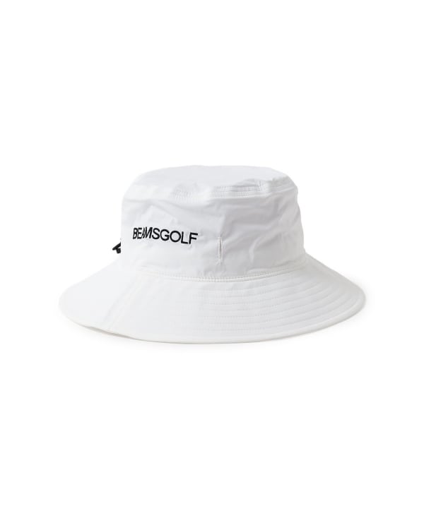 【新品】BEAMS GOLF バケットハット ホワイト BEAMS GOLF（ビームス ゴルフ）〈MENS〉アイウェアホルダー付き