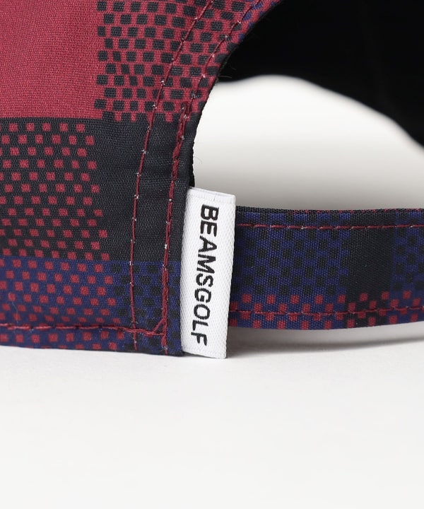 BEAMS GOLF / チェック総柄 パネルキャップ