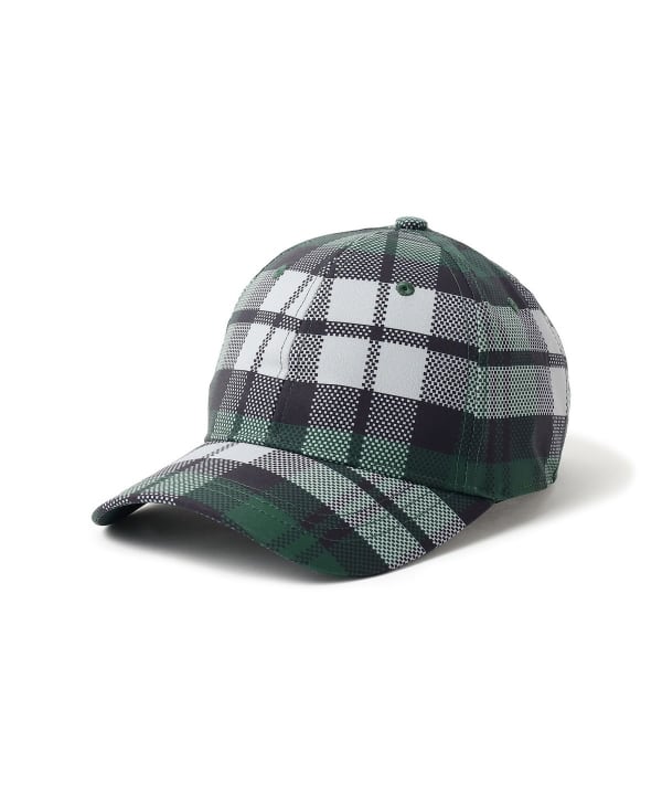 BEAMS GOLF / チェック総柄 パネルキャップ