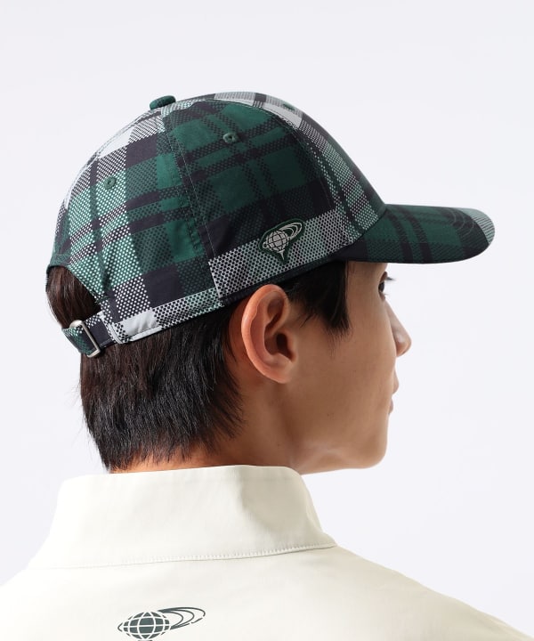 BEAMS GOLF / チェック総柄 パネルキャップ
