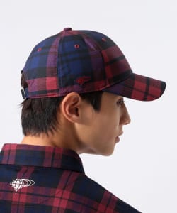 BEAMS GOLF / チェック総柄 パネルキャップ