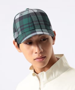 BEAMS GOLF / チェック総柄 パネルキャップ