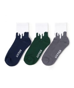 〈UNISEX〉LIXTICK × BEAMS GOLF / DRIP SOCKS 3PACK A