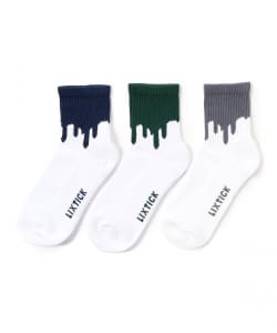 〈UNISEX〉LIXTICK × BEAMS GOLF / DRIP SOCKS 3PACK B