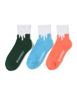 LIXTICK × BEAMS GOLF / DRIP socks 3P pack