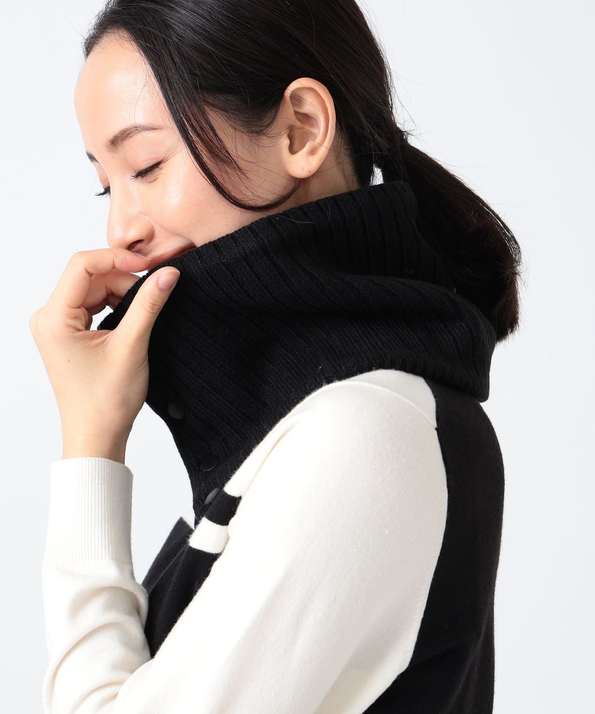 〈WOMEN〉ロゴ ネックウォーマー ファッション雑貨 WOMEN BLACK ONE SIZE 〈WOMEN〉ロゴ ネックウォーマー ファッション雑貨 WOMEN BLACK ONE SIZE