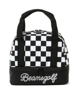 BEAMS GOLF / チェッカーフラッグ柄 保冷付き カートバッグ