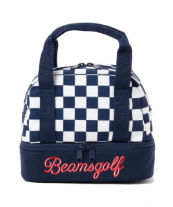 BEAMS GOLF / チェッカーフラッグ柄 保冷付き カートバッグ